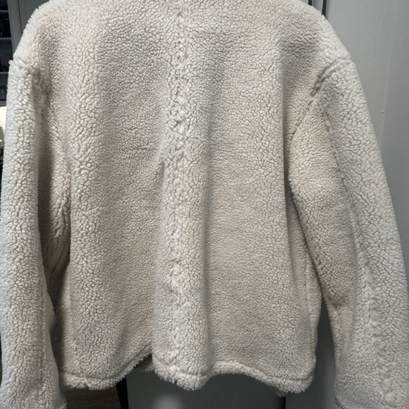 LUCKY BRAND SHERPA SHACKET ivory off white excellent condition - Picture 6 of 6